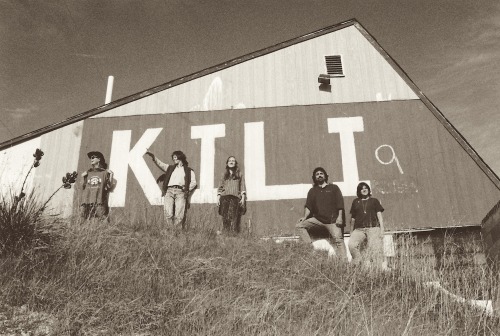 Emily, Sara Lee, Jane Scarpantoni, Jerry Marotta, Amy KILI Radio, Pine Ridge, SD 1995